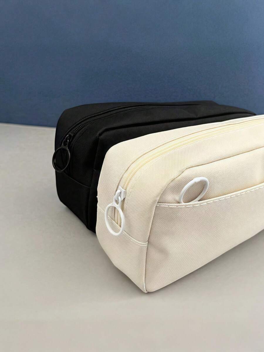 1 pieza Estuche para lápices de gran capacidad y doble capa de material Oxford. Este estuche, fabricado con un material Oxford resistente, ofrece una durabilidad excepcional. Su diseño de doble capa proporciona suficiente espacio para organizar ordenadamente todos los artículos de papelería, desde lápices y bolígrafos hasta borradores y reglas. Uso multifuncional, bolsa de almacenamiento linda y multifuncional, estuche para lápices, vuelta al colegio, útiles escolares