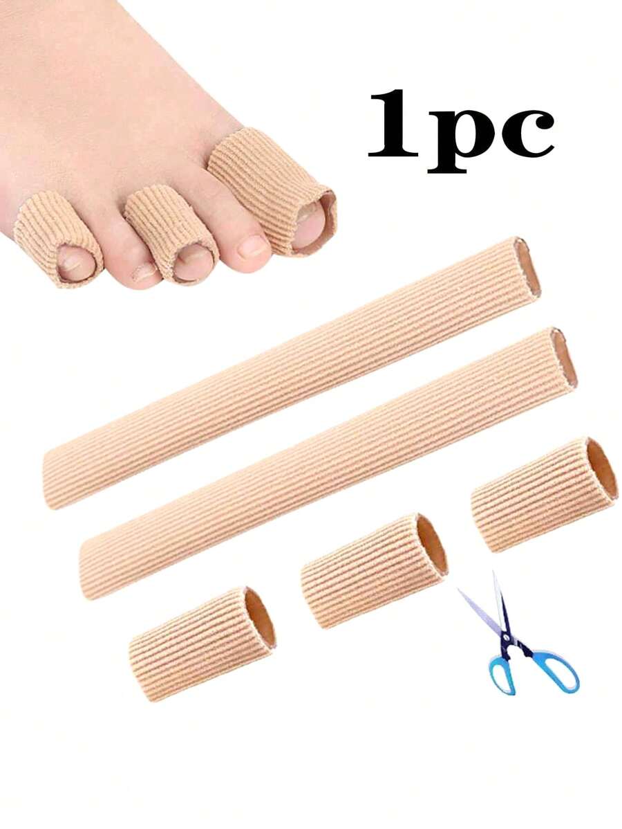 SHEIN 1pc Fiber Gel Toe Protector Set, Anti-Friction Pads For High Heel Shoes, Can Be Cut At Will,Toe TubesFor Outdoor,Sport,Travel,Household,Office,School