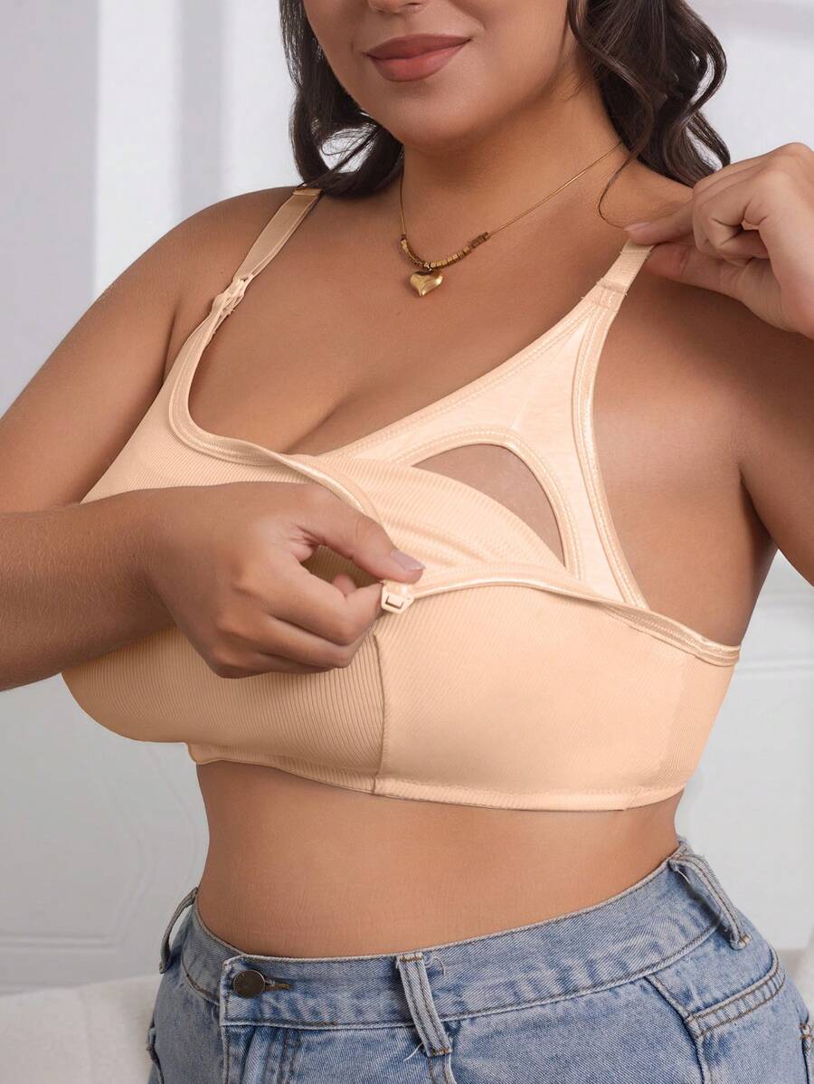 Sujetador de maternidad para talla grande, unicolor