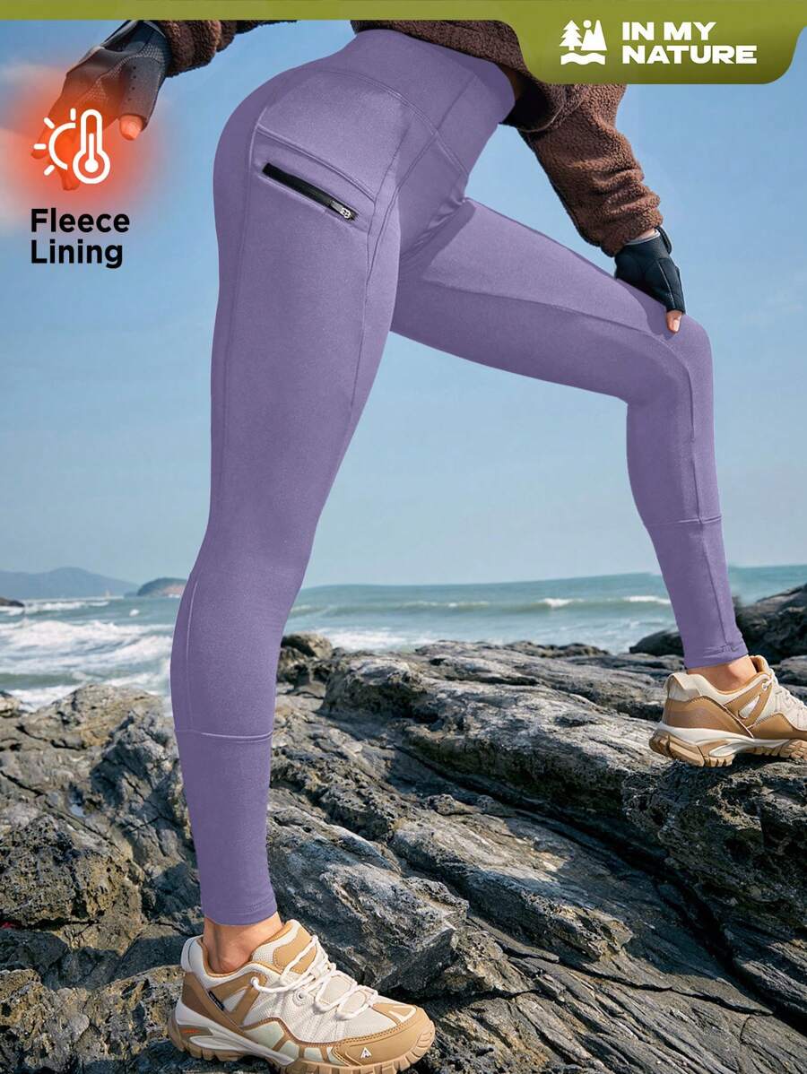 In My Nature In My Nature Calças justas para esportes ao ar livre para mulheres, alta elasticidade, amigas da pele, levantando o bumbum, adequadas para camping, caminhadas, deslocamento, primavera/verão