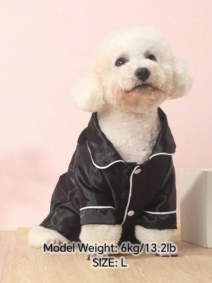 PETSIN Black Casual & Stylish Pet Clothes, Breathable & Soft, Suitable For Summer, Popular In Europe And America