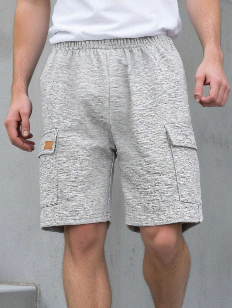 SHEIN Tween Jongen Patchdetail Klep zijzak Shorts