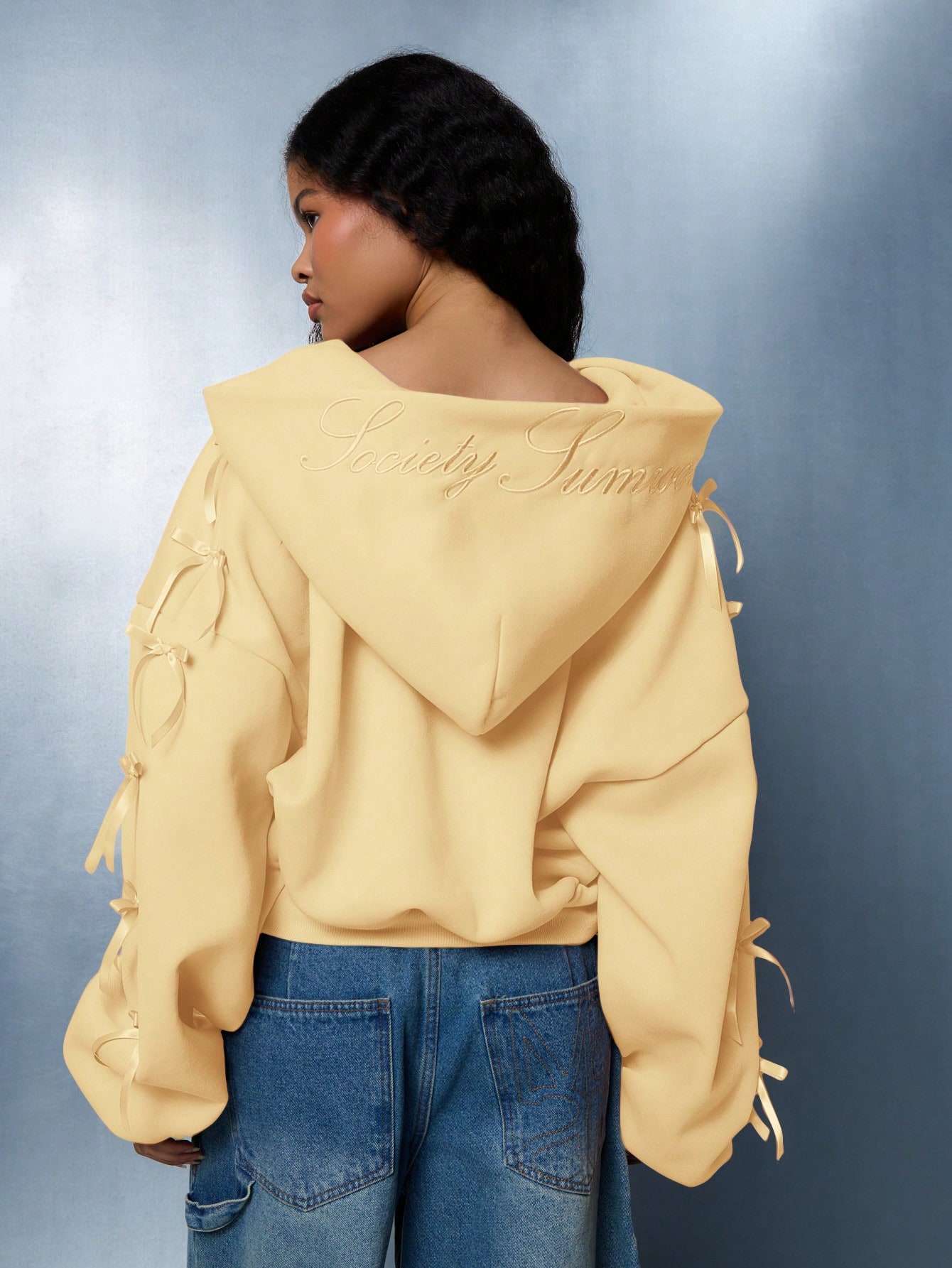 【TYPESERVICE】Ruffled Hoodie Jumper ★韓国人気★追跡付 TYPESERVICE ♥ Ruffled Raglan Zip Hoodie /追跡付