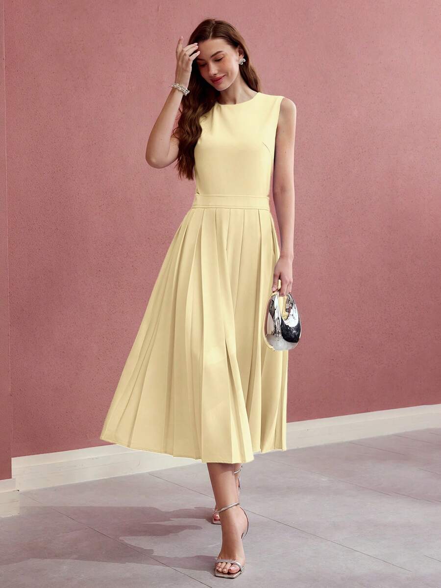MOTF PREMIUM PLEATED FLOWY DRESS