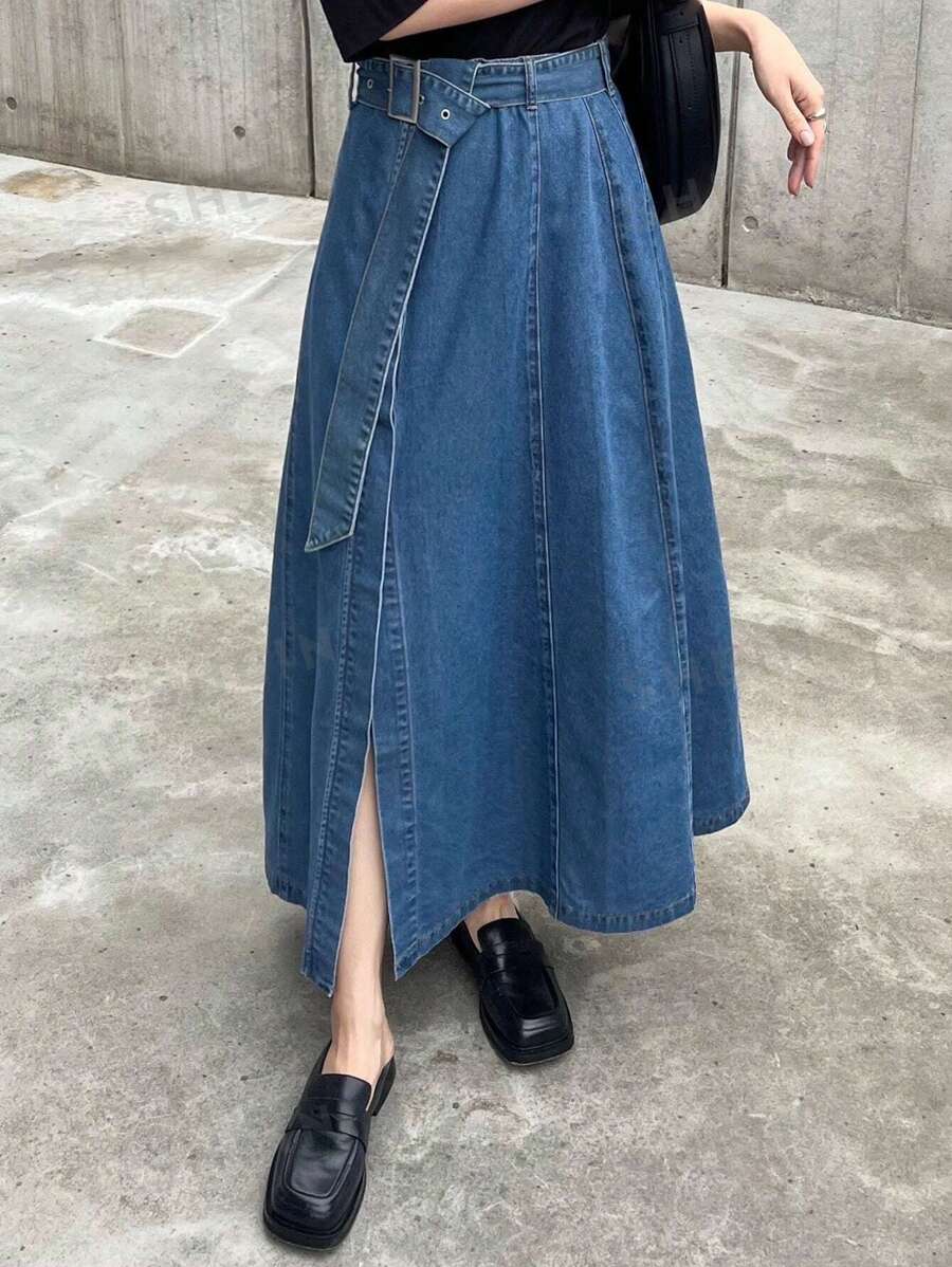 FRIFUL Falda vaquera para mujer, diseño de moda de verano
