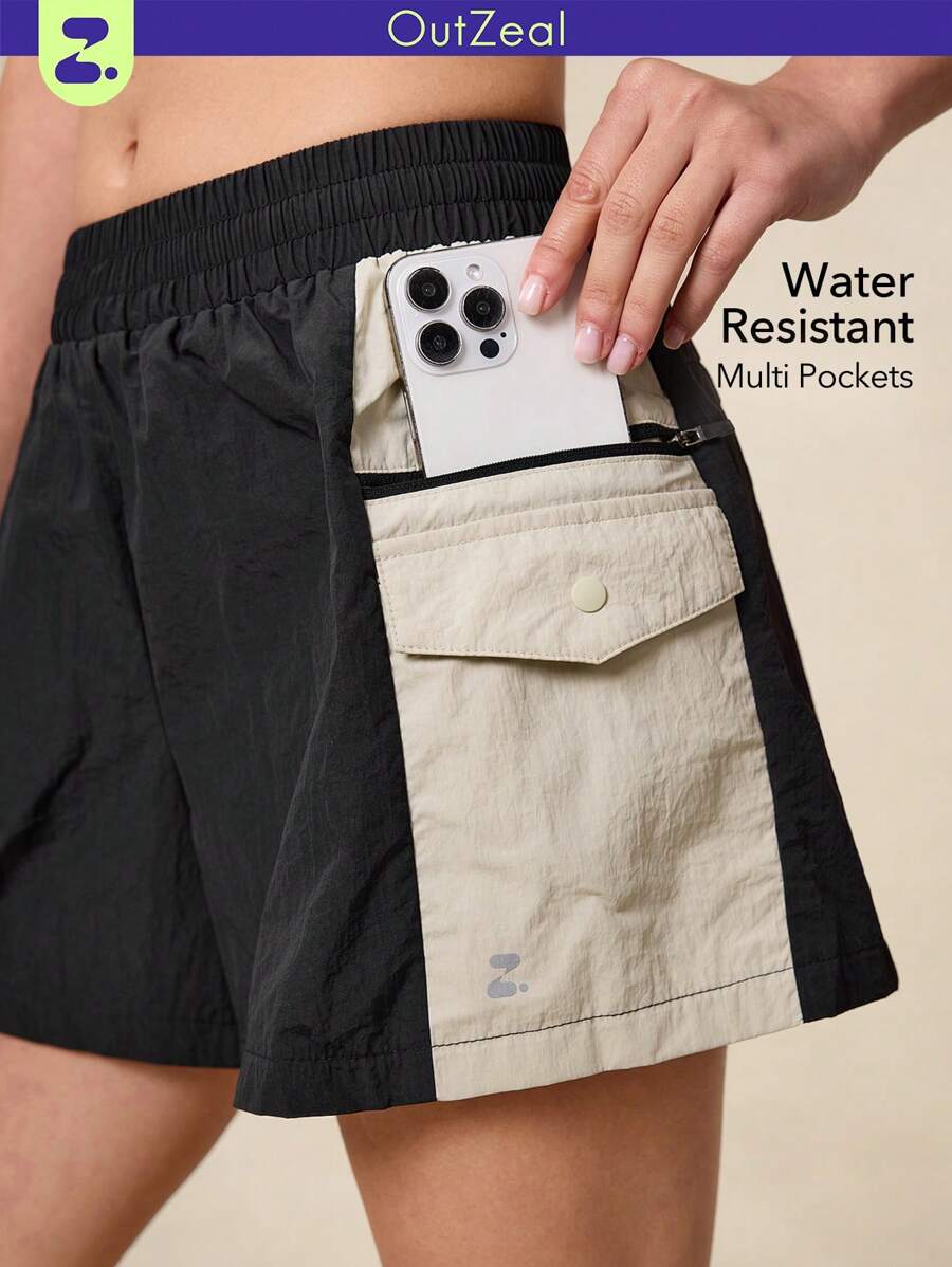 OutZeal Damen wasserdichte, reißfeste Nylon Colour Blocking Outdoor Wandershorts