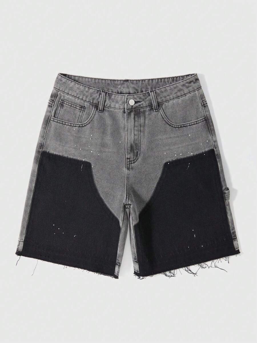 ROMWE MEN Grunge Punk Pantalones vaqueros de moda para hombre, adecuados para el verano
