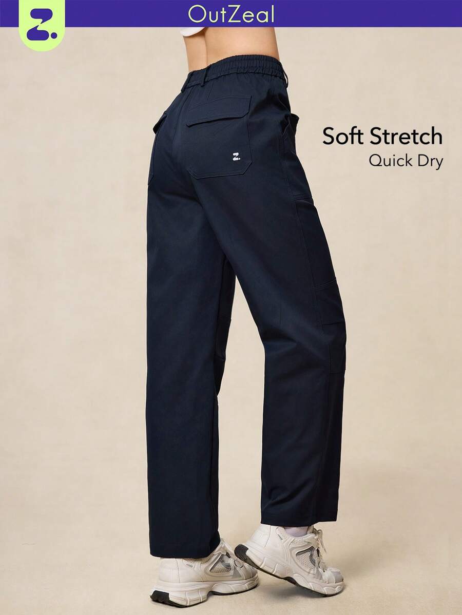 OutZeal Damen Schnell trocknende Outdoor Wander Hose aus Funktionsgewebe, hoher Bund, 7/8 Länge, knöchelfrei, für Wandern