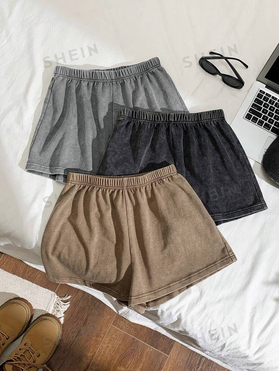 Comfortcana Pantalones cortos casuales de mujer de talla grande con cintura elástica y estampado de flores de nieve, para el verano