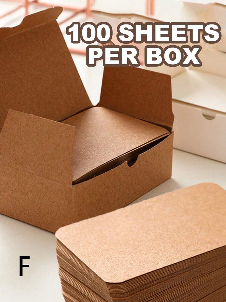SHEIN 100 Stücke/Box dicke leere Karten mit abgerundeten Ecken, nützlich für Lesezeichen, Grußkarten, Vokabel-Lernkarten Englisch, Postkarten, selbstgestaltete Grußkarten, Wort-Lernkarten Englisch und Karteikarten für neue Wörter. Geeignet für Studenten, Büromitarbeiter, Angestellte und andere Berufstätige. Schulanfang