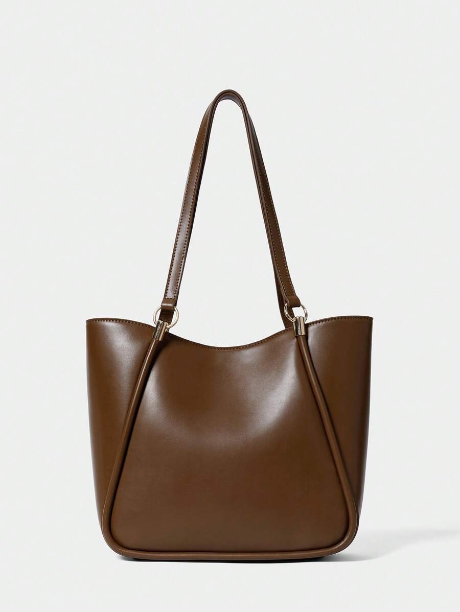 SHECARRY Bolsa tote feminina de cor sólida, simples e de grande capacidade, bolsa de armazenamento, bolsas de trabalho atraentes para mulheres