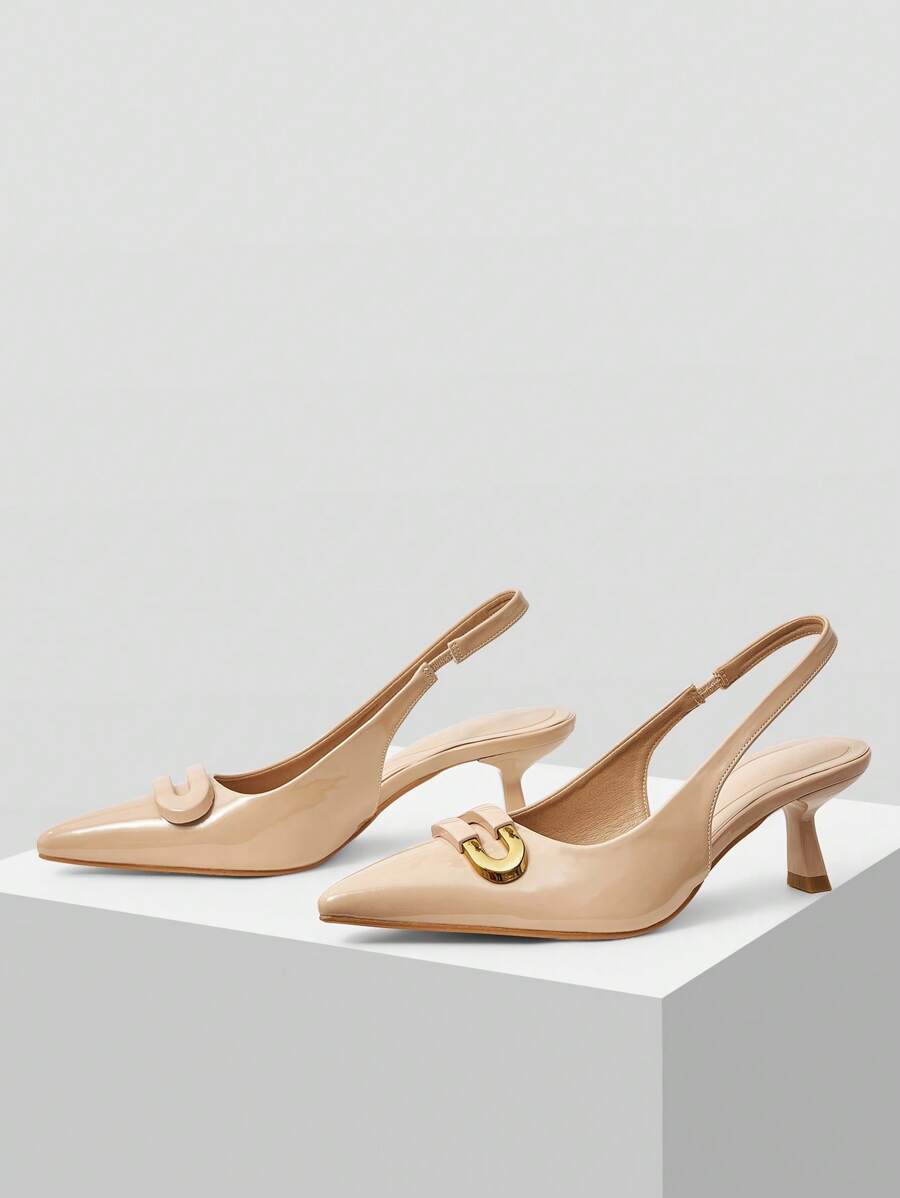 MOTF PREMIUM WOMEN'S POINTED TOE LOW HEEL PUMPS, SUITABLE FOR EVERYDAY WEAR, ALL SEASON