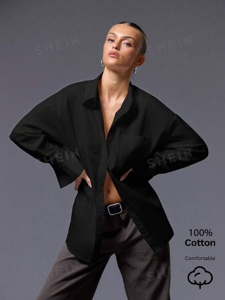 MUSERA Camisa holgada con botones para primavera, vacaciones casuales, cápsulas de ropa bonita, atuendos de aeropuerto diarios, vacaciones en la playa oversize