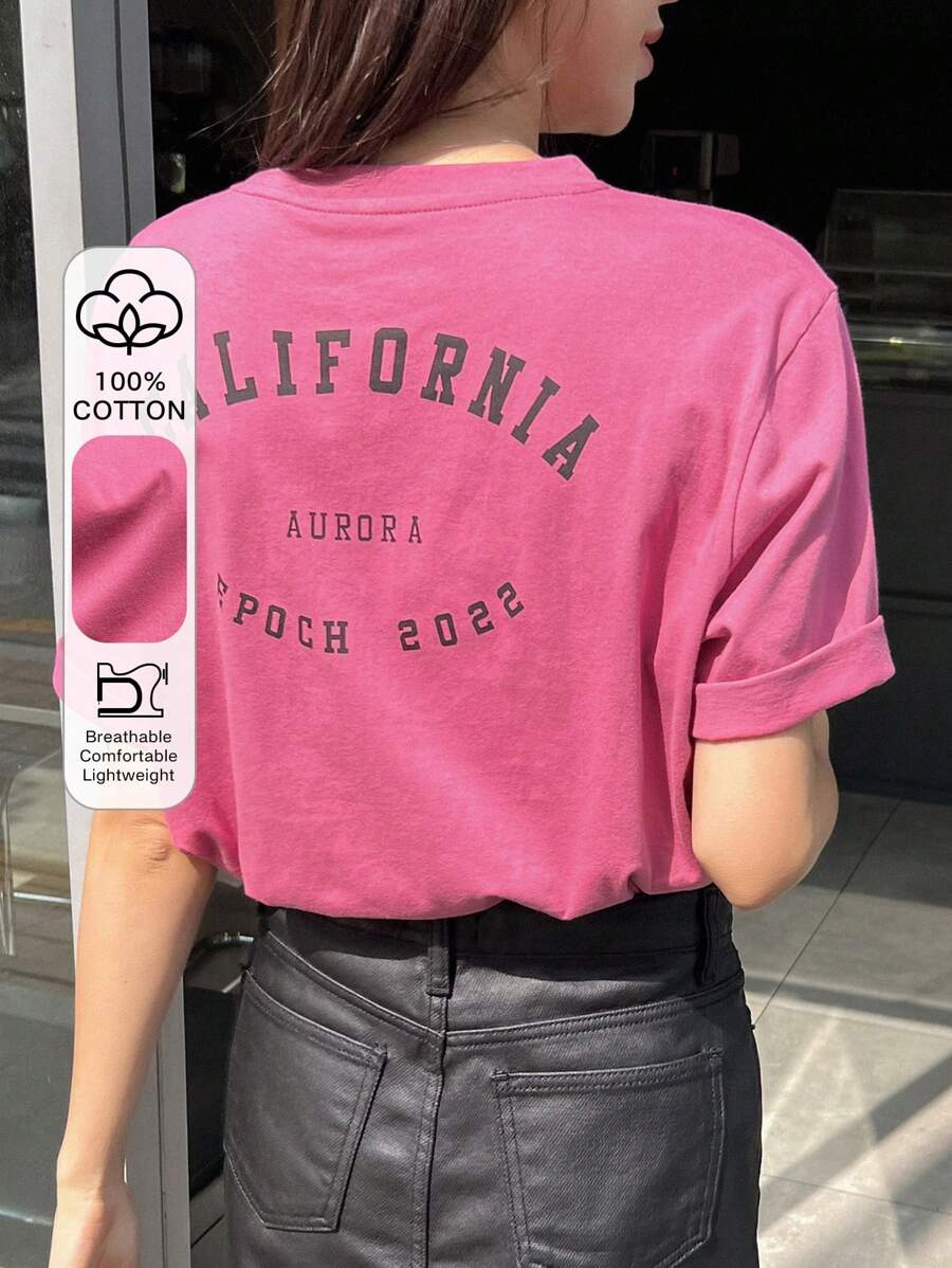DAZY Letter Graphic Tee Oversized T-Shirt