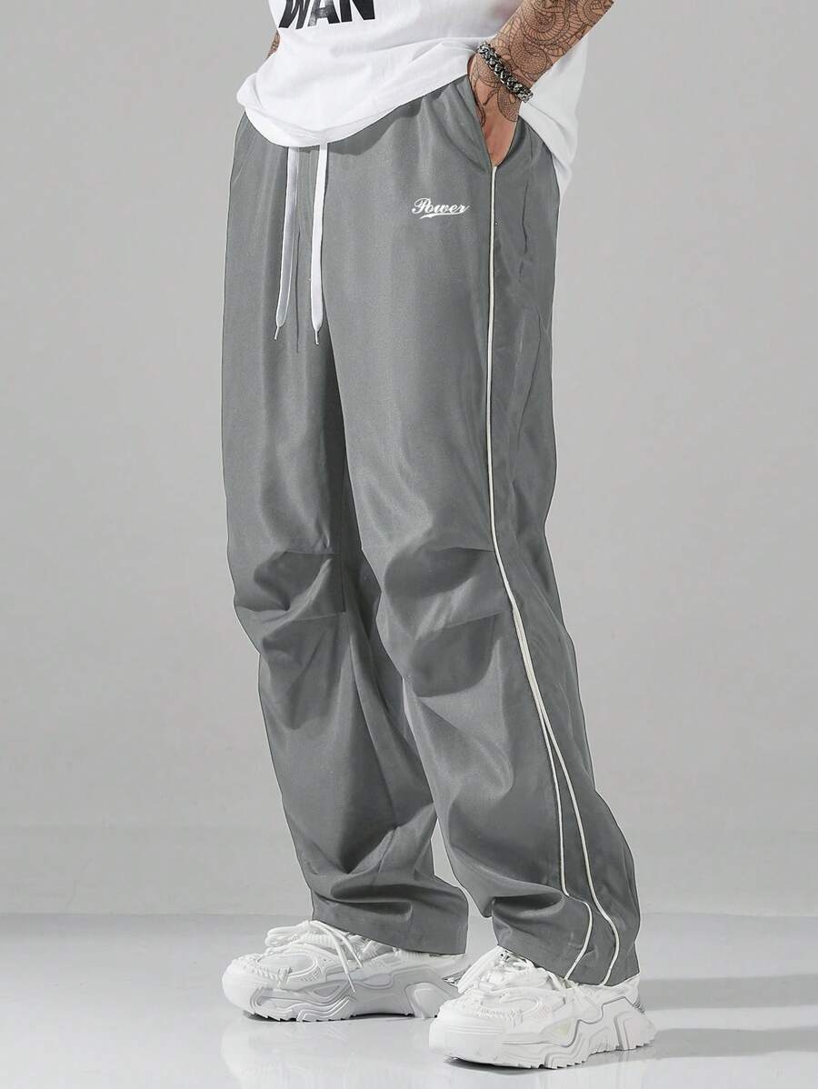 Manfinity Hypemode Men's Street Collegiate Style Pants, For Back To School