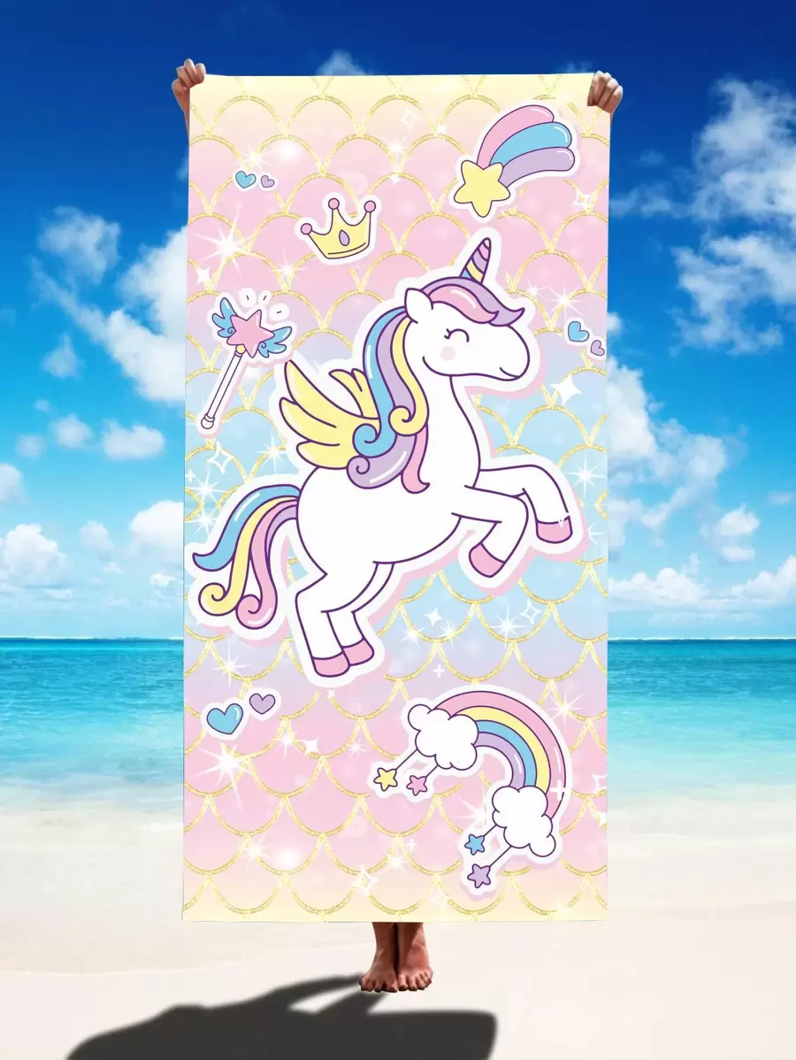 Snel drogende ultrafijne vezel 250 g/m² regenboog eenhoornpatroon strandmat, yogamat, zonnebranddeken, geschikt voor reizen, kamperen, zwemmen, buiten, 70x140 cm badhanddoek, strandlaken, 1 stuk of groter 90x180 cm badhanddoek, strandlaken, 1 stuk zomer reizen, vakantie vakantie badkamerdecoratie strandbenodigdheden