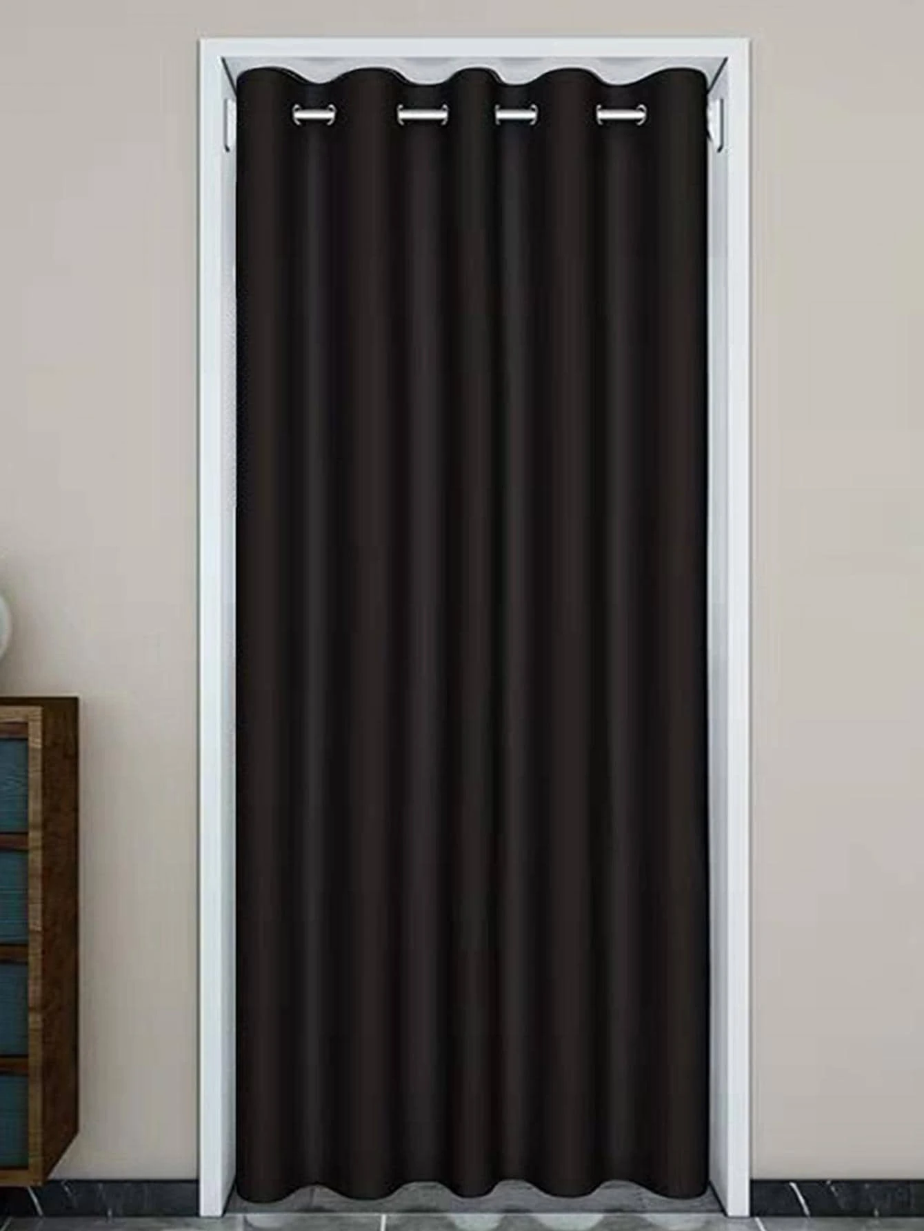 1 pieza Cortina de puerta opaca liso