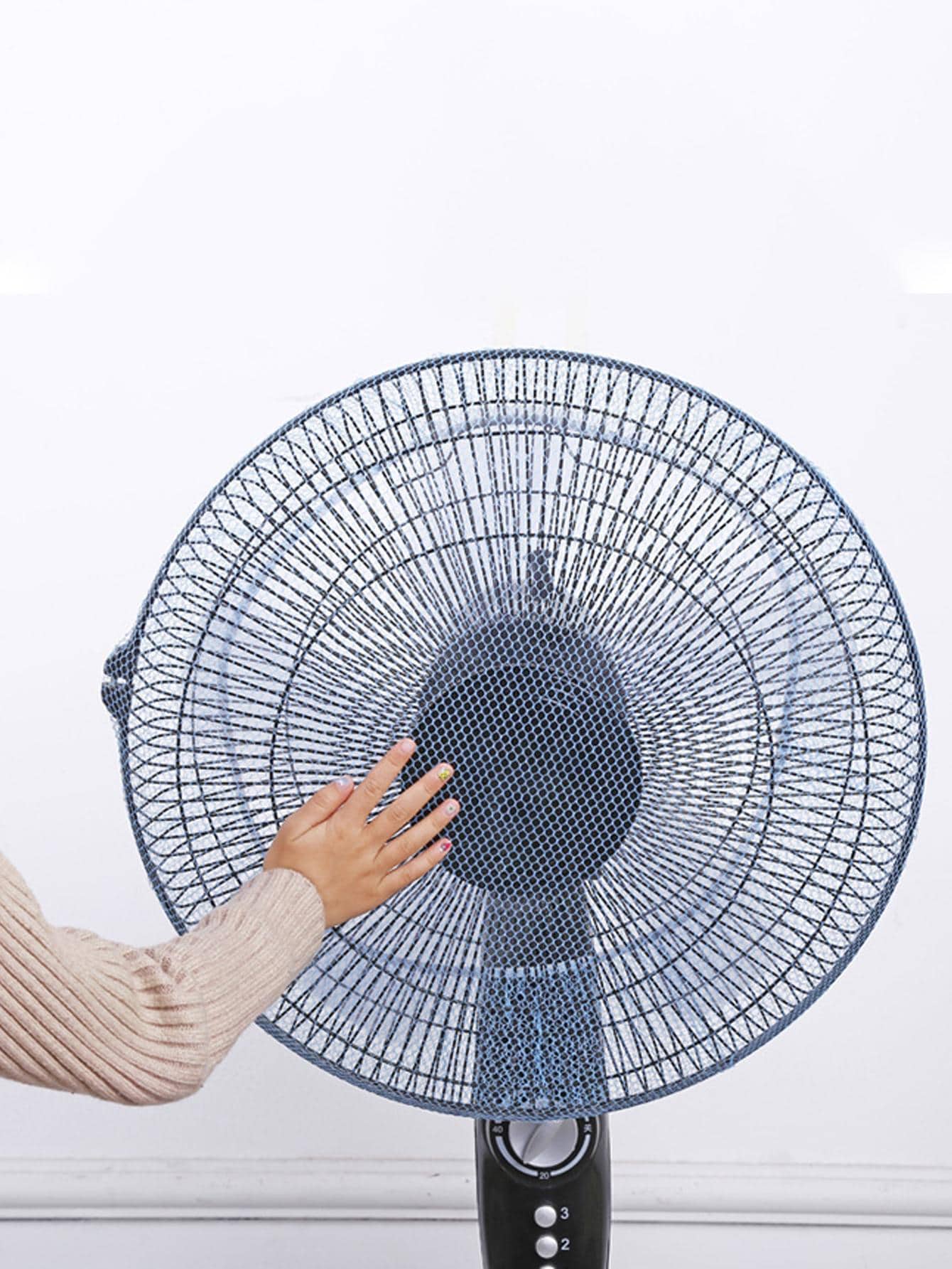 1 pièce Housse de protection contre la poussière de ventilateur électrique à mailles de couleur aléatoire, housse de ventilateur électrique de couleur unie simple pour la maison, le sac, l'organisateur, le stockage