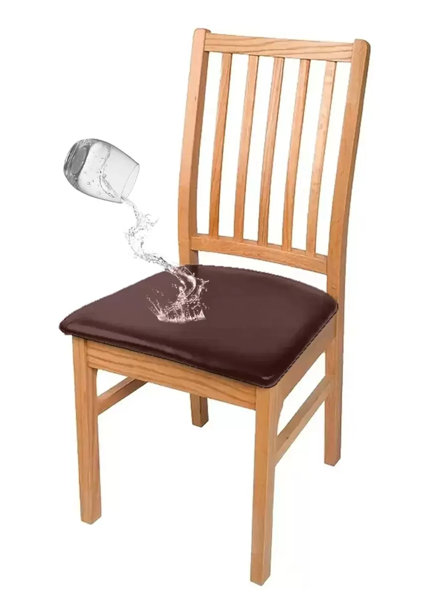 1 pièce unicolore chaise siège simple en polyester Coussin de chaise Couverture pour domicile
