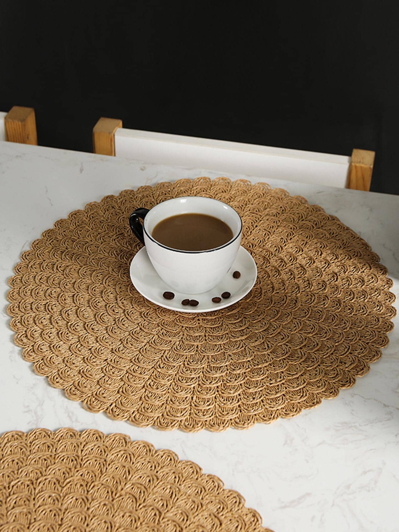 1 pieza de individuales tejidos naturales Boho para mesa de cocina interior / exterior, mantel individual duradero, resistente al calor, lavable, para mesa de comedor, ideal para picnic, festival, boda y fiestas