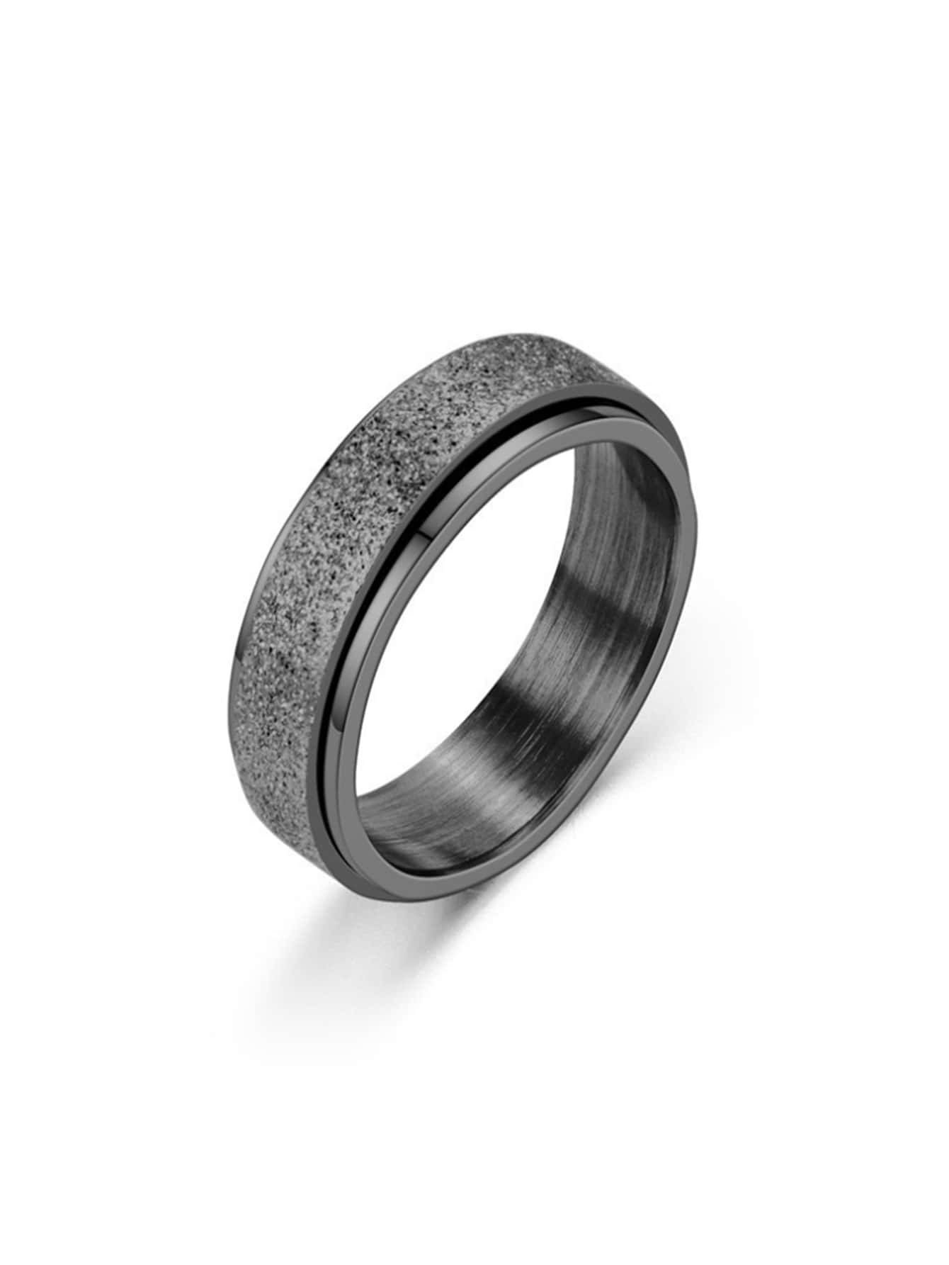 1 pieza Anillo giratorio de acero de titanio con diseño a la moda, ideal como regalo de San Valentín/Cumpleaños para proposiciones. Anillo de estilo coreano lujoso y elegante, excelente para reducir el estrés y como anillo romántico creativo. Ideal para uso de negocios casuales y tiempo libre, regalos para mamá, día de la madre.