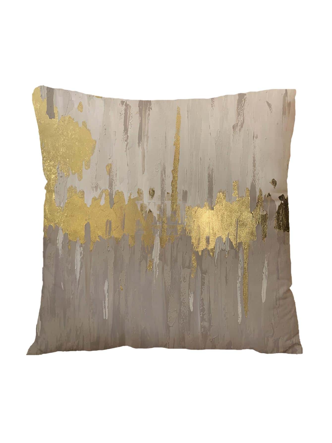 1pc Graphic Print Cushion Cover Without Filler, Polyester Soft Stretchy Throw Pillow Cover For Household