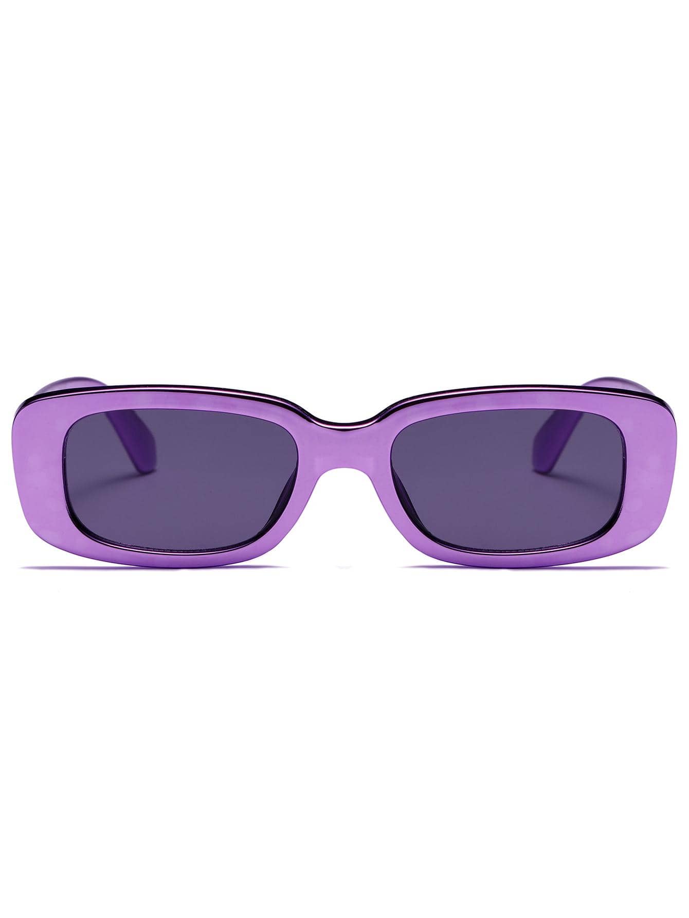 1pc Multicolor Square Frame Stylish Decorative Glasses With Concave Shape, Suitable For Daily Use Party Shades Accessories Beach Accessories Glasses Shades For Summer Beach Vacation,Outdoor,Travel