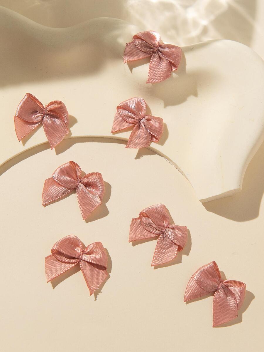 30/50/100/200pcs Satin Ribbon Bows DIY Accessories Mini Bows For Shoes, Clothing, Gift Box Decor, Bowknot, Floral Appliques