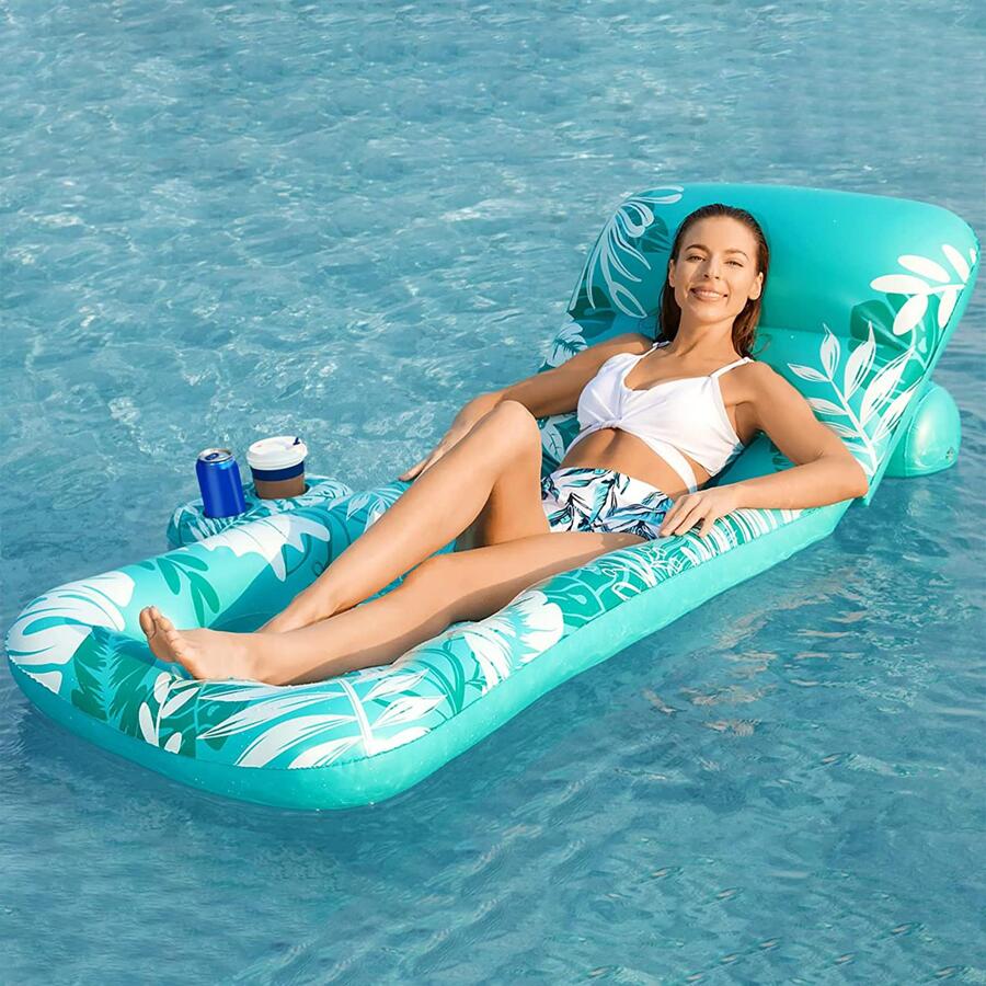 Jasonwell Jasonwell Inflatable Pool Float Adult - Pool Floaties Lounger Floats Rafts Floating Chair W Adjustable Water Floaty Pool Lake Lounge Tanning Float For Adults Kids