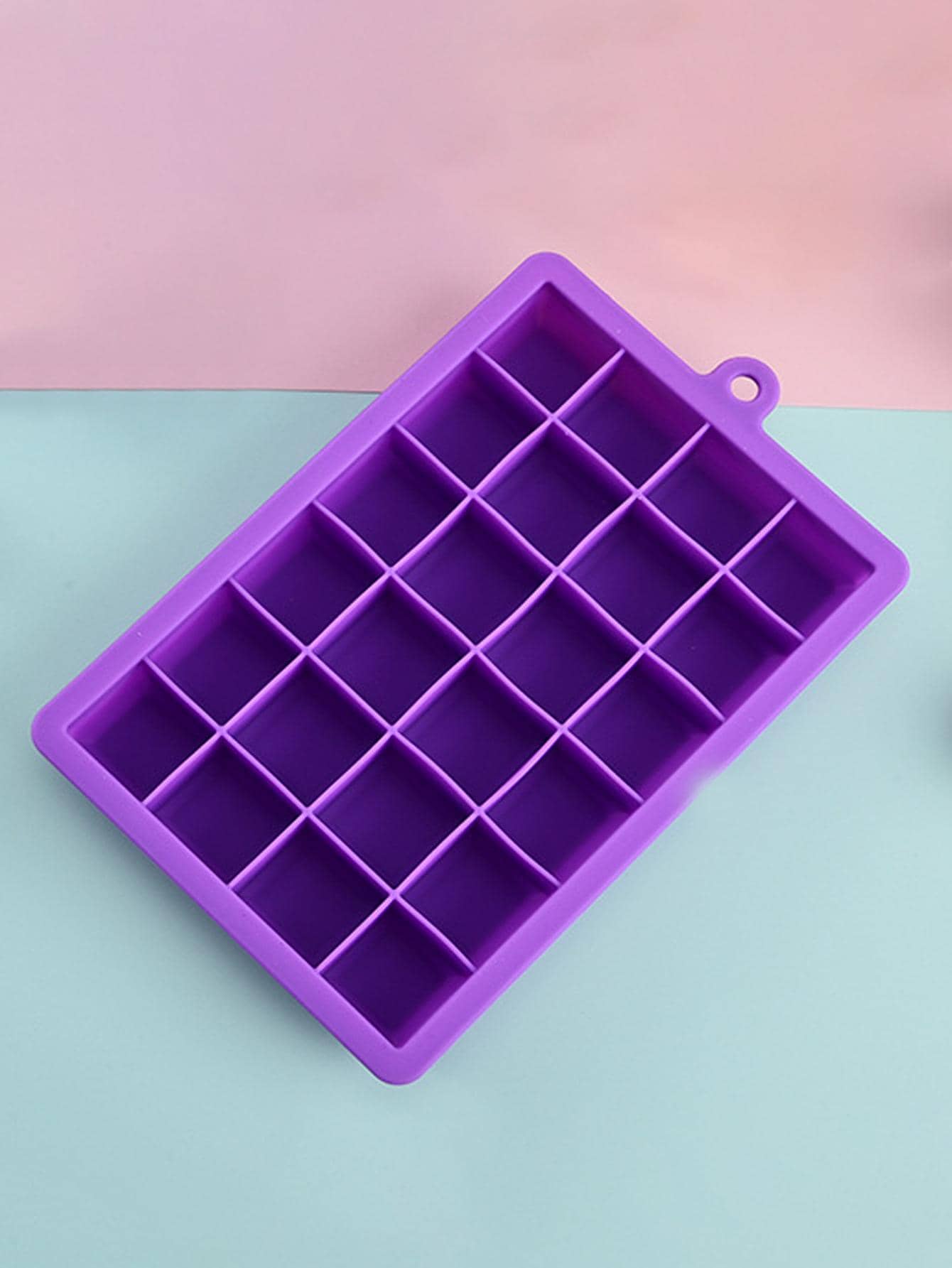 1pc Silicone Ice Mold, Minimalist Plain Multi-grid Ice Cube Mold For Home