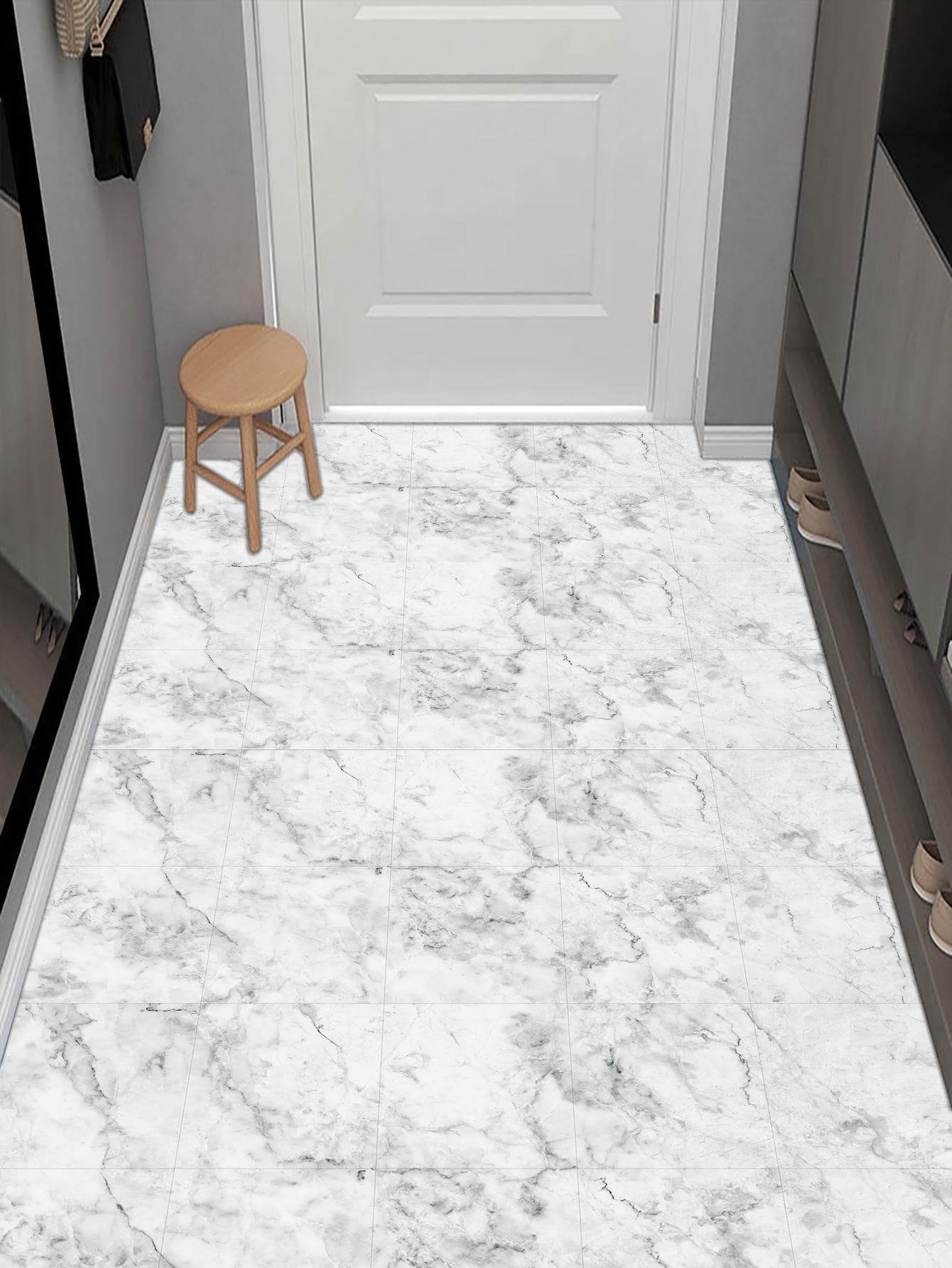 10pcs/20pcs Marble Pattern Ceramic Tile Stickers, Stickers, Wall Decal, Vinyl Decal For Home Decorations, Spring Decoration Items Refresh Your Home, Rama Decoration Stickers