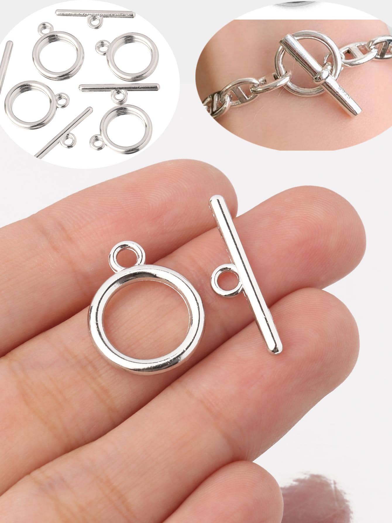 10 piezas/set casual 18 X 15mm con hebilla OT para mujeres para la fabricación de joyas de bricolaje