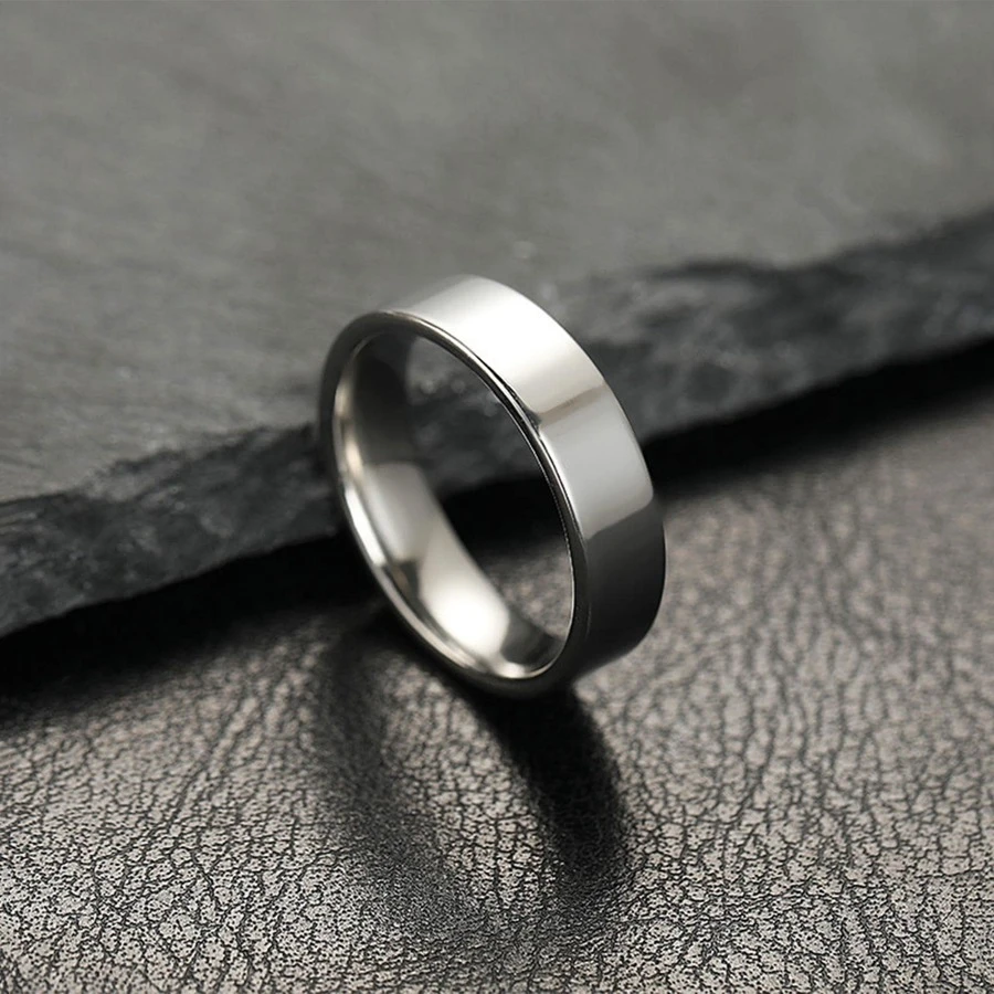 Men's Minimalist Solid Ring, For Jewelry Gift And Party