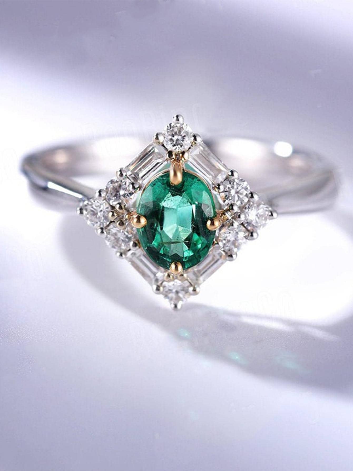 1pc Elegant Silver Color Zirconia Stone Ring, Wedding Anniversary Christmas Gift, Beach Party Jewelry