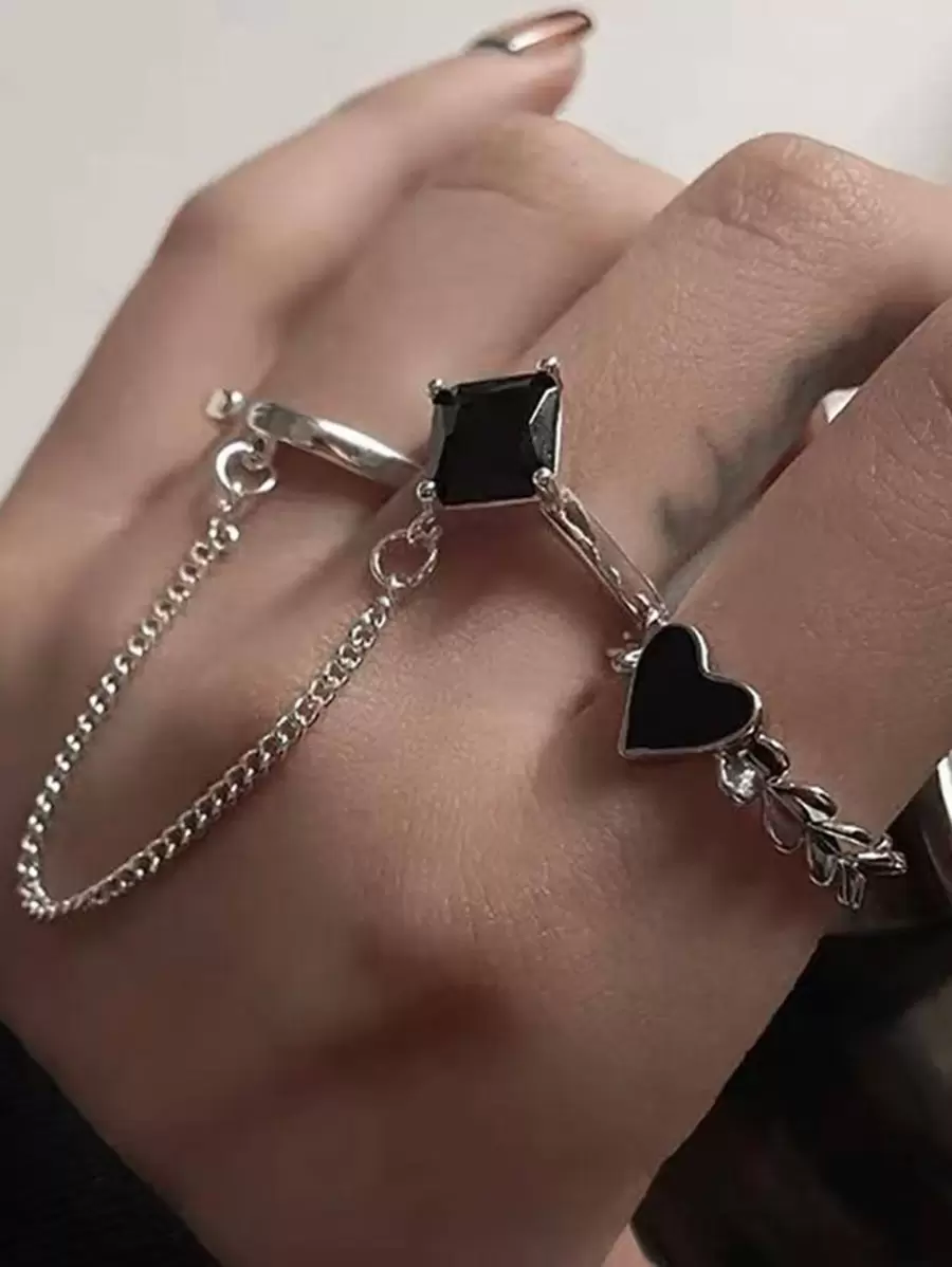 1 conjunto de luvas decorativas de coração de liga de zinco da moda para mulheres para a vida diária, namorados, mãe, dia das mães, presente