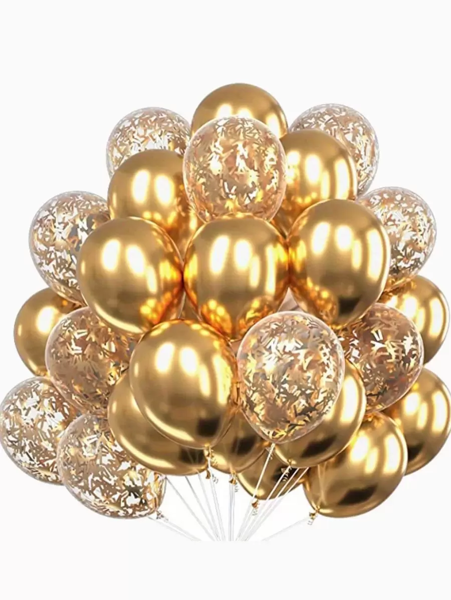 30 piezas Globos con acabado dorado, decoración ideal para fiestas de cumpleaños, bodas y duchas