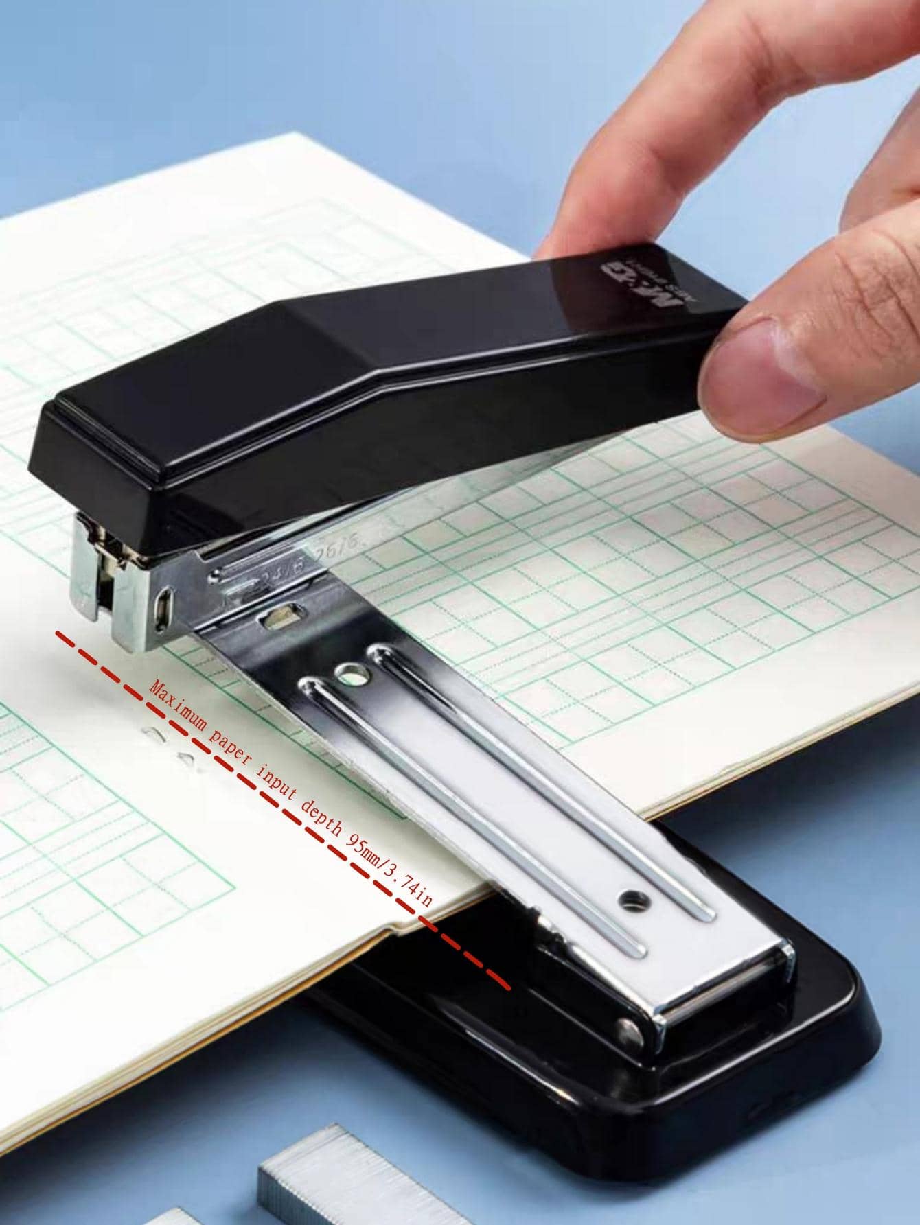 M&G 1 Peça Grampeador de Cor Sólida, Grampeador de Mesa Simples e Rotativo para Estudante, Escritório, Volta às Aulas, Material Escolar