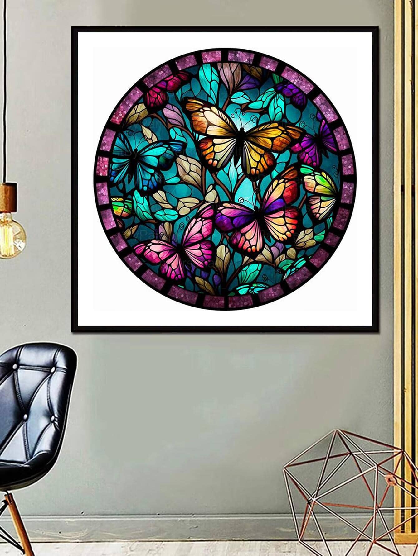 1 st 30*30cm/11.8*11.8inch Ongeraamde DIY 5D Diamond Painting Kit, Vlinders Buiten Diamond Art Volledige Boor Diamant Borduurwerk Kruissteek Schilderij Ambacht Voor Muurdecoratie
