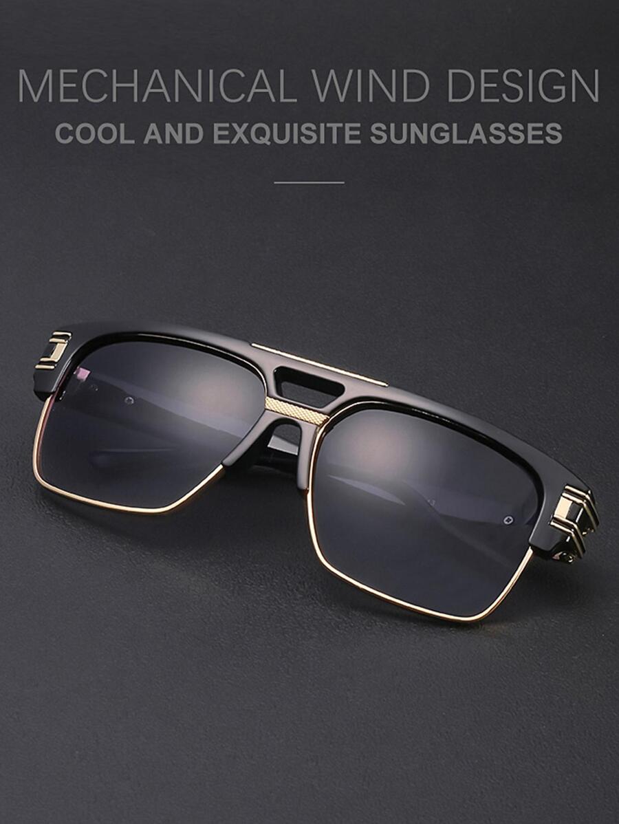 1 par Óculos de Moda com Lentes Tonalizadas e Barra Superior para Homens, Acessórios de Óculos Vintage para Uso Externo, Acessórios de Praia