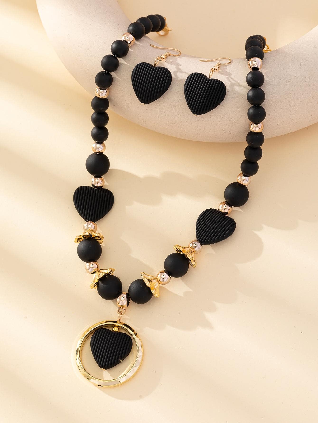 3 piezas/set Set joya con adorno de corazón