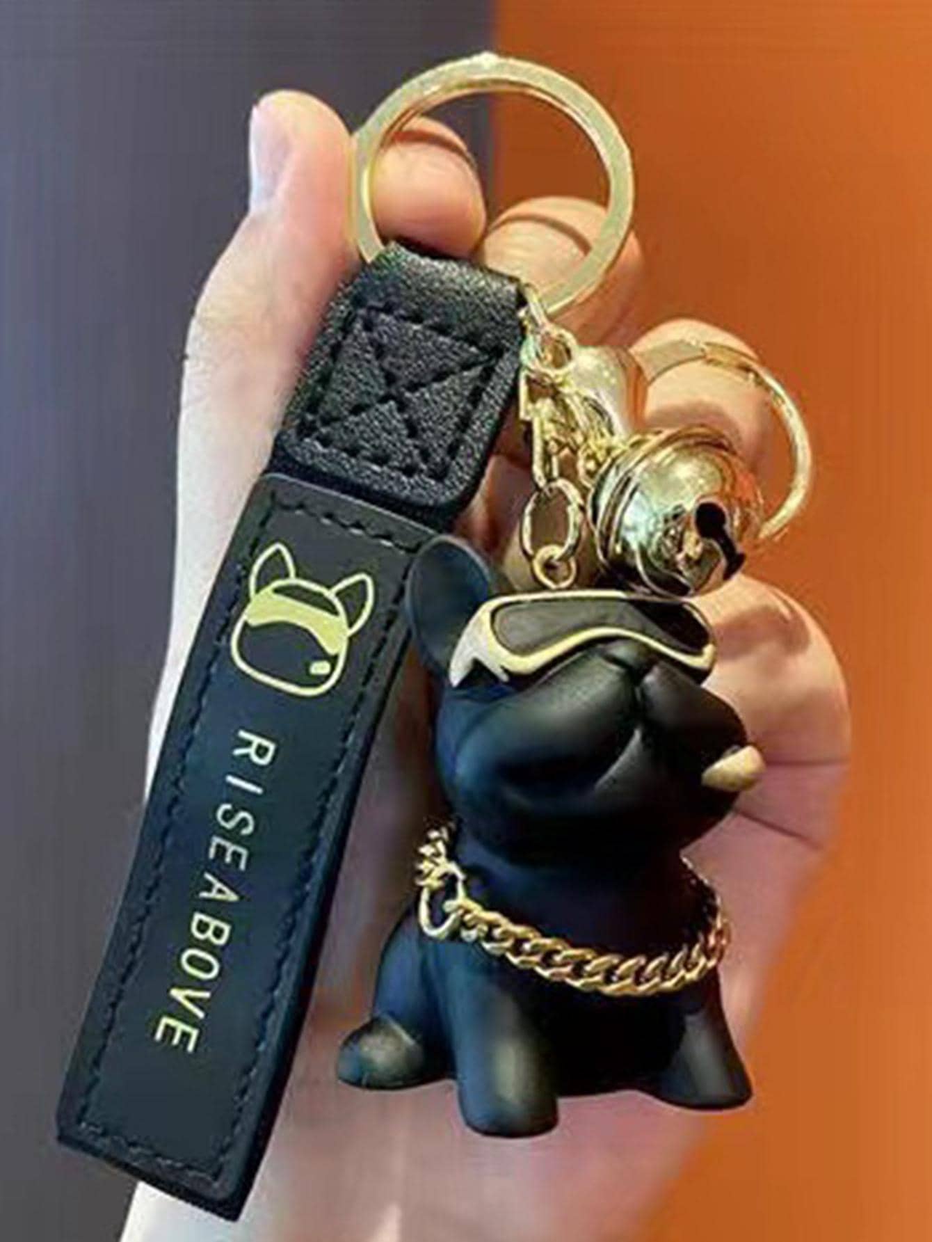 1 Peça Chaveiro de Buldogue na Moda, Design Exclusivo de Cachorro Pequeno para Chaveiro de Homens, Chaves de Carro, Casais, Pingente de Bolsa, Acessórios de Carro, Enfeite de Bolsa, Escola, Gótico Fofo Y2k