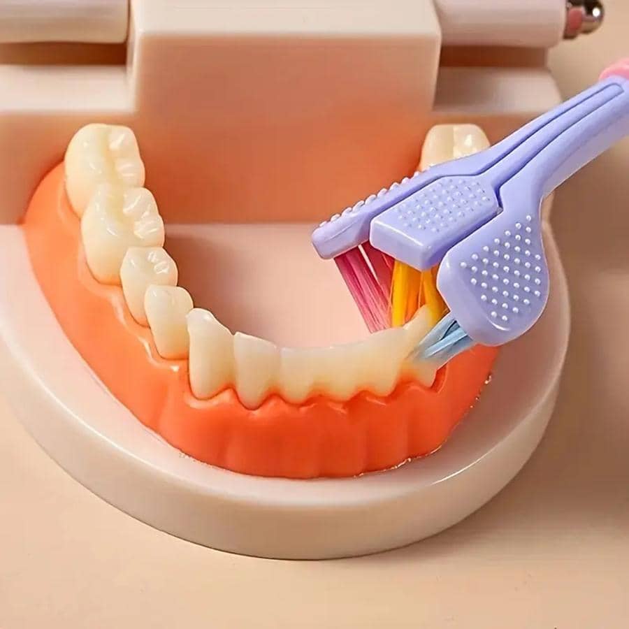 Zestaw rodzinny szczoteczek do zębów dla dorosłych 360° Cleaning Teeth, trójwymiarowe włosie, bez martwych punktów, miękkie włosie, 1 szt./2 szt., dekoracja do łazienki, jesienna dekoracja