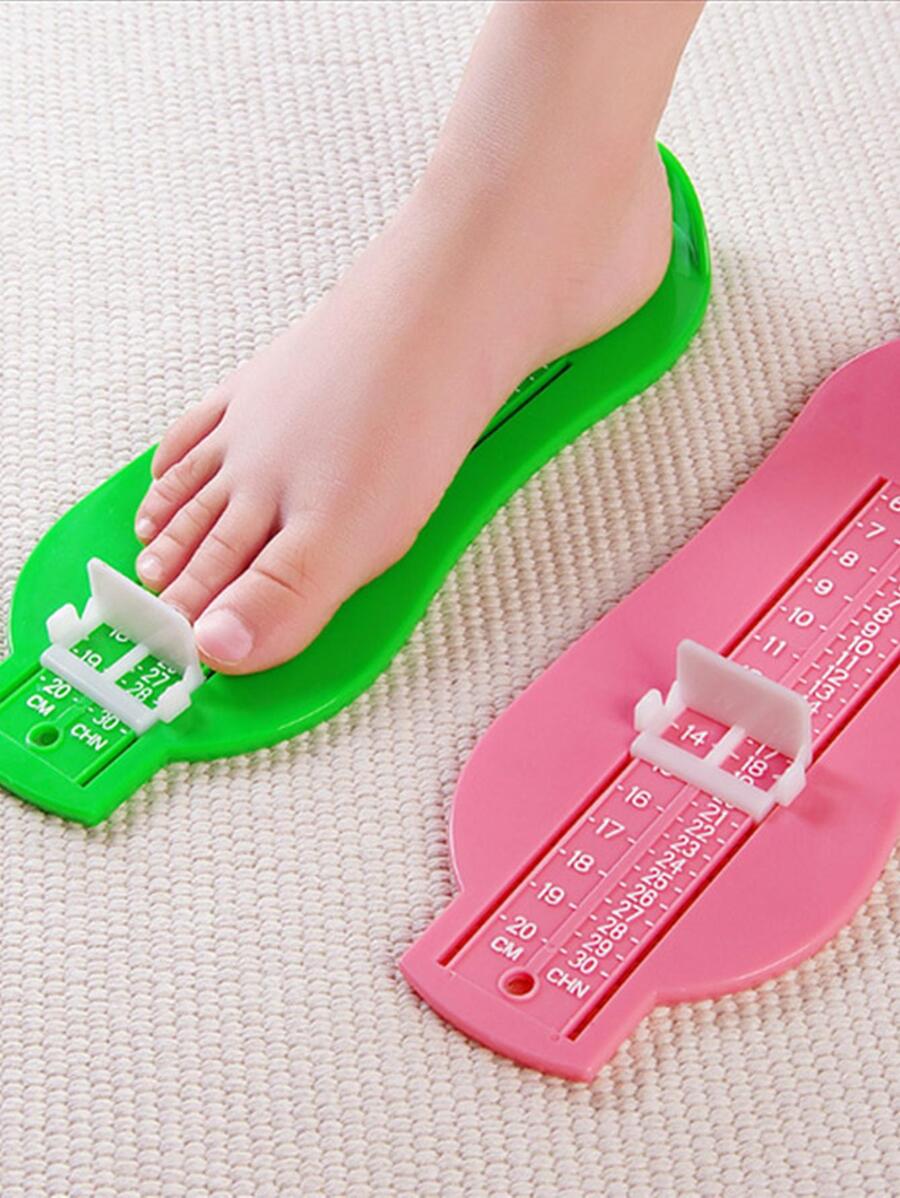 1 pieza Dispositivo de medición de pie de plástico de color aleatorio para niños