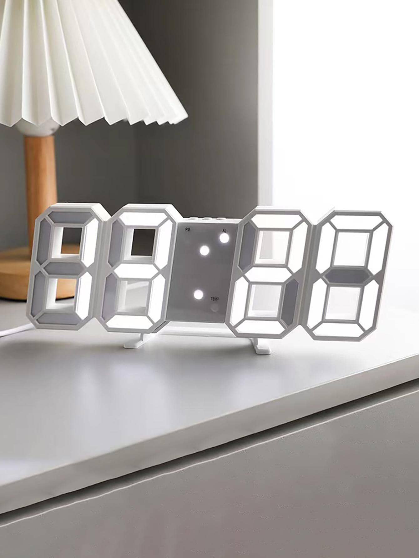 1pc Plastic Hanging Digital Clock, Modernist 3D Digital Clock For Household
