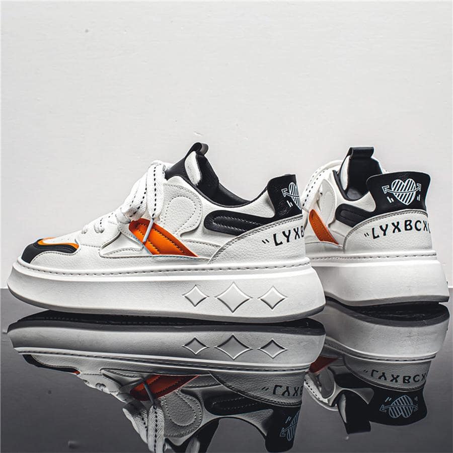 Men Colorblock Lace-up Front Skate Shoes, Sport Outdoor Sneakers