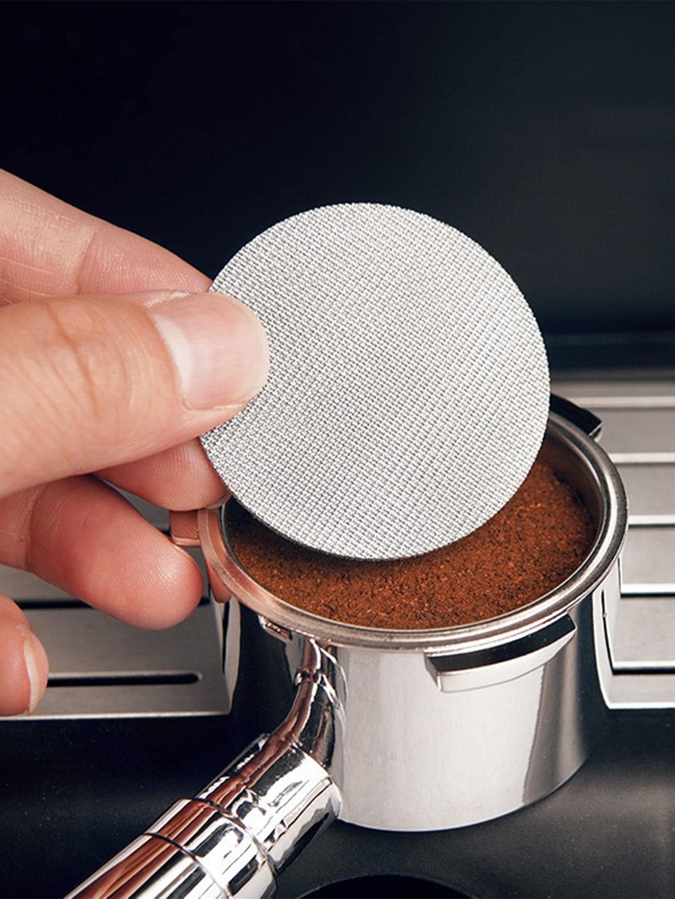 1 pieza Filtro de café reutilizable de 51/53/58mm, pantalla de malla resistente al calor, Portafiltro Barista, Filtro de disco para máquina de espresso, Suministros escolares para volver a la escuela