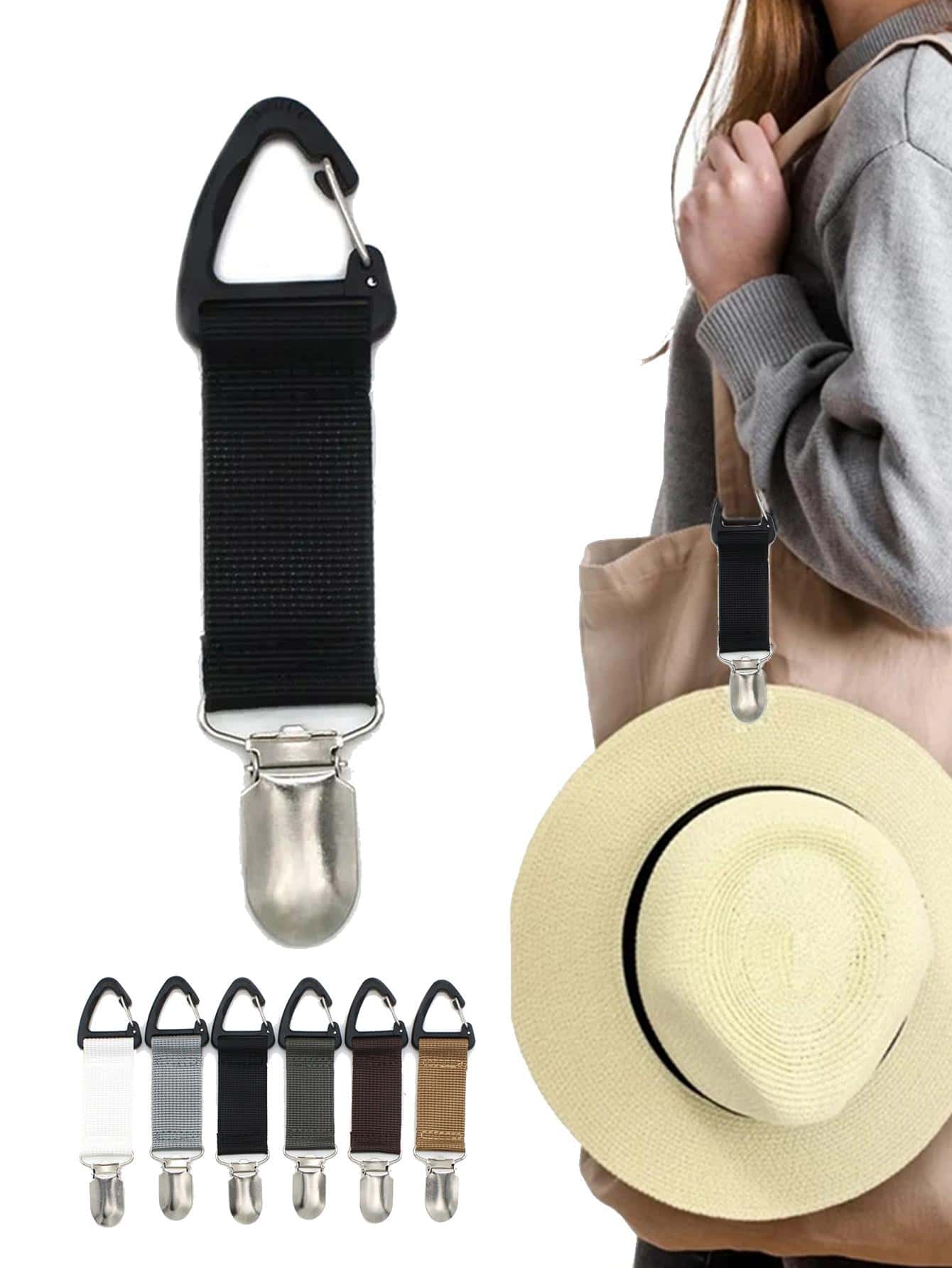 Hut Clip zum Aufhängen von Hüten an Taschen, Handtaschen, Rucksäcken und Gepäck für Kinder und Erwachsene für outdoor Reisen, Strand Accessoires Taschenhaken