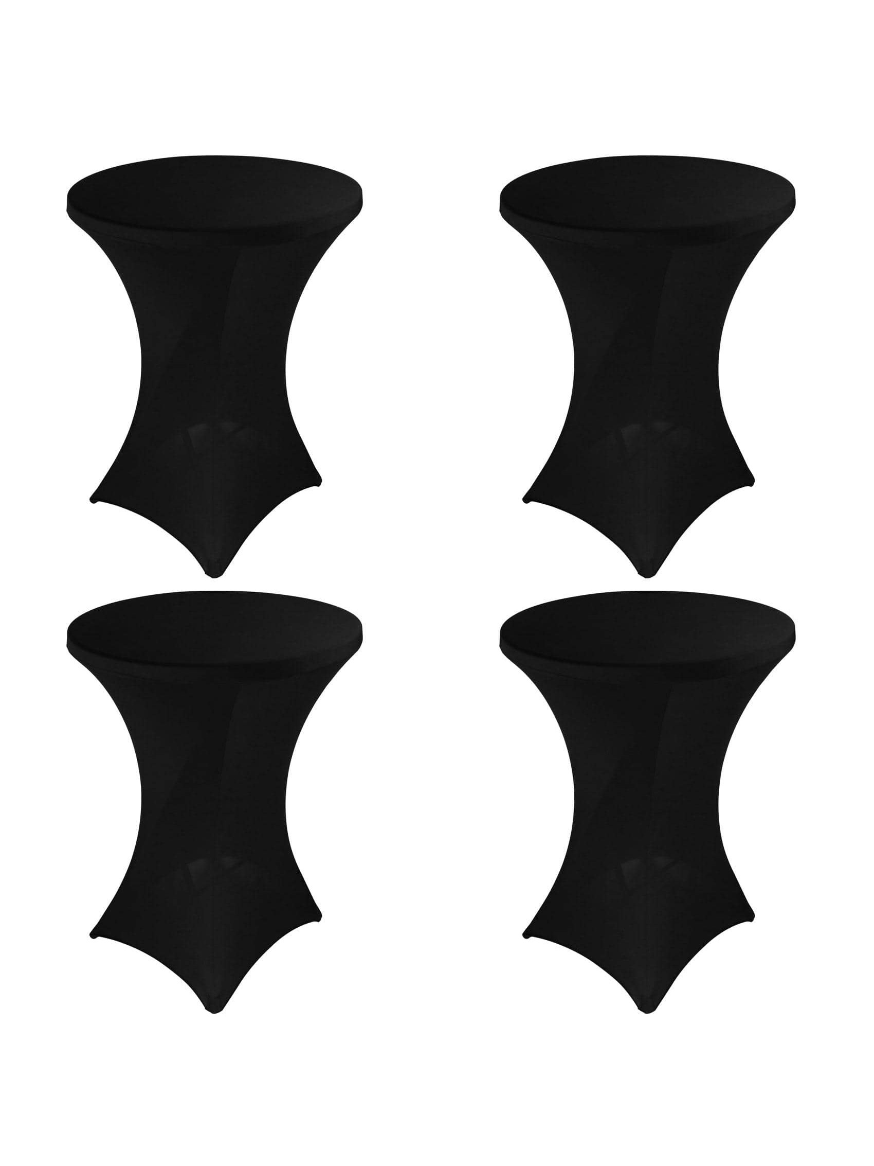 4 Pack 32x43 Inch Cocktail Table Cover Spandex Stretch Square Corners 