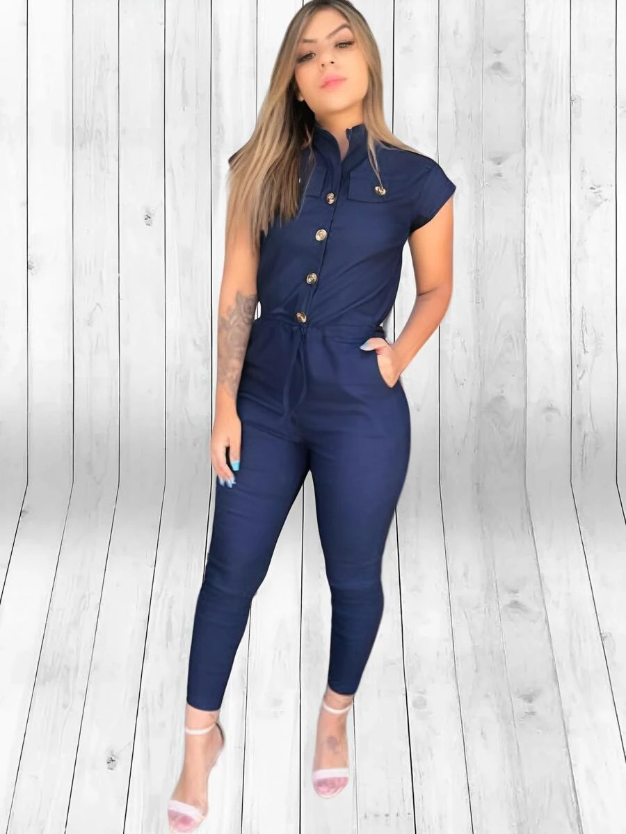 Macacao Macaquinho Jogger Feminino Acinturado Moda Feminina