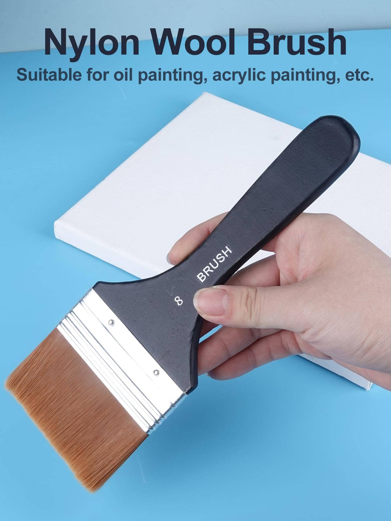 1pc Polyamide Paint Brush, Professional Multi-Purpose Oil Painting Brush For Fine Detailing, Art Painting Back To School,Back To School,School Supplies